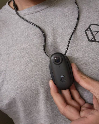 Compact clip-on mini camera for portable video recording