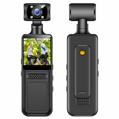 Handheld 3-axis gimbal stabilizer with 1080P camera attached