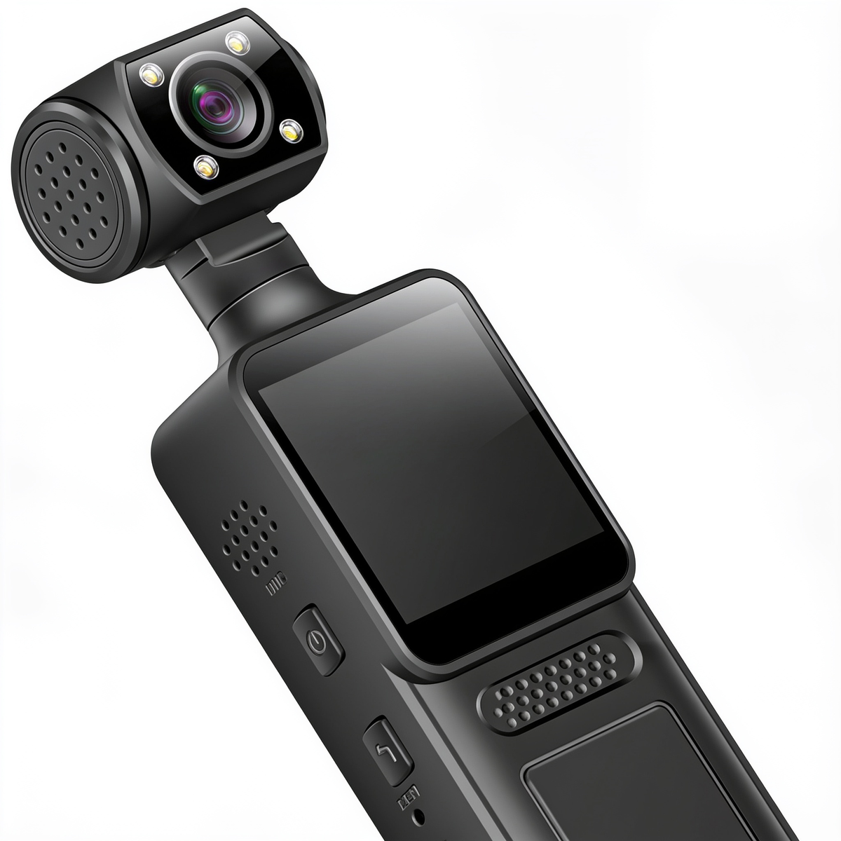 Handheld 3-axis gimbal stabilizer with 1080P camera attached