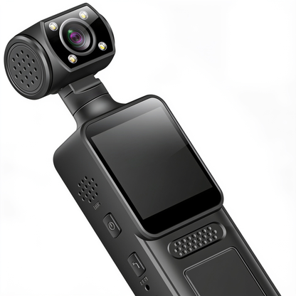 Handheld 3-axis gimbal stabilizer with 1080P camera attached