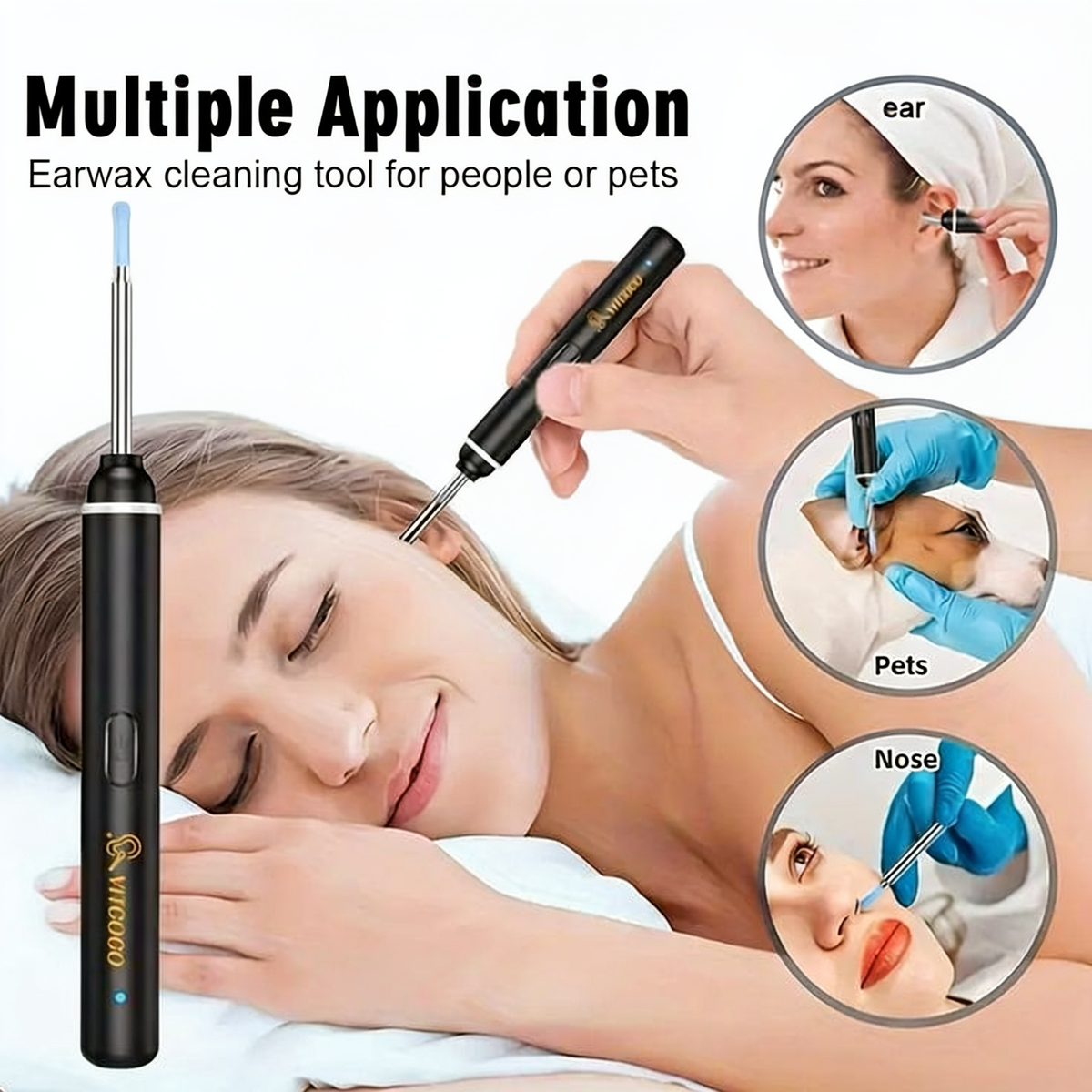 Smart visual ear cleaning tool with built-in camera