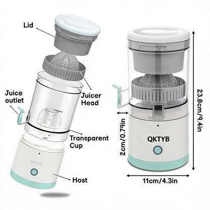 White portable USB rechargeable mini blender, 350ml