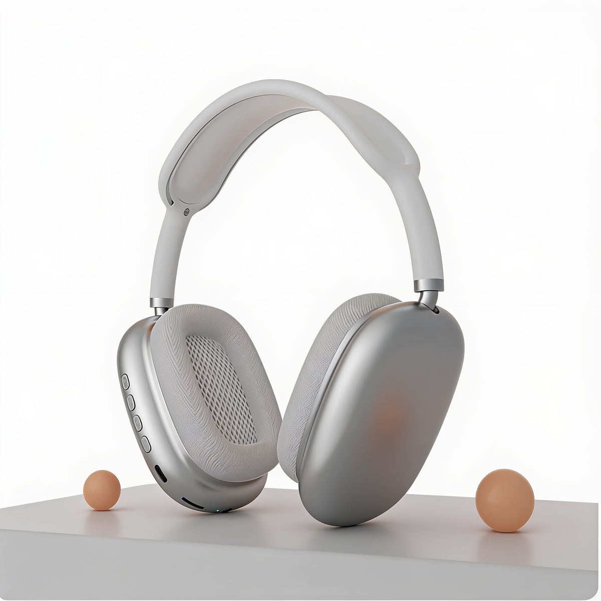 Black over-ear wireless headphones, EchoWave P9