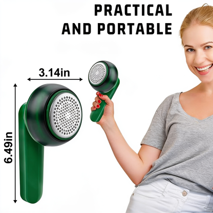 Rechargeable Lint Remover
Electric rechargeable lint remover removing pills from fabric