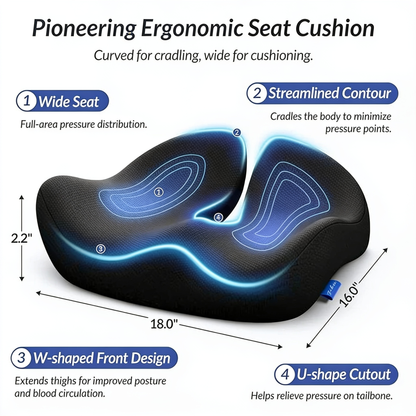 U-shaped ergonomic memory foam seat cushion