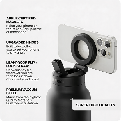 Vacuum Insulated Water Bottle with Phone Holder