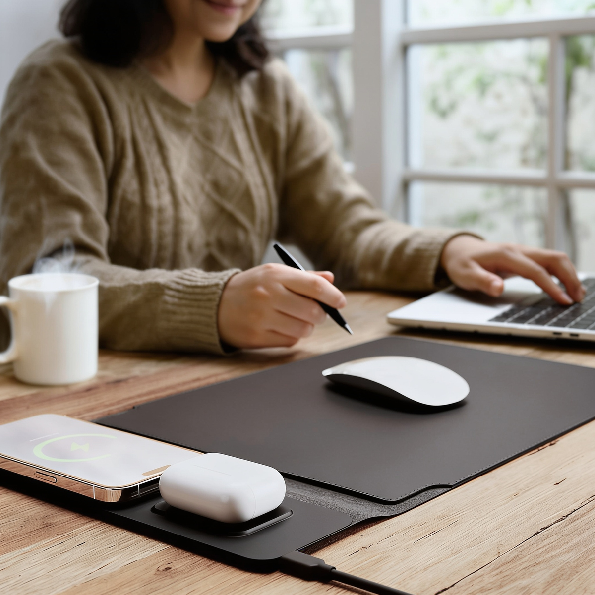 4-in-1 Smart Laptop Sleeve (Case) with Wireless Charging and Protection