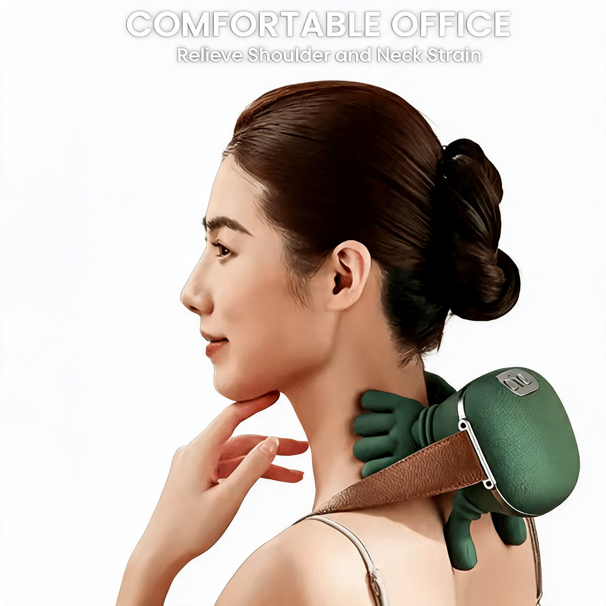 Neck and shoulder massage device for everyday relaxation