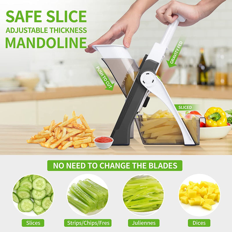 Manual Vegetable Cutter | 4-in-1 Adjustable Mandoline Slicer