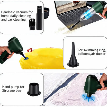 Mini vacuum cleaner with long narrow nozzle for tight spaces