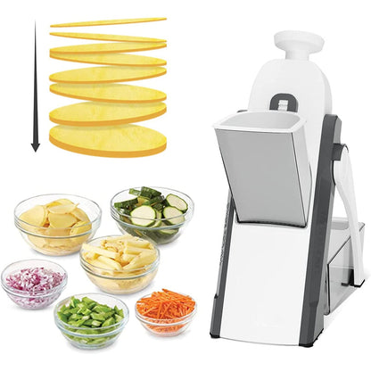 Manual Vegetable Cutter | 4-in-1 Adjustable Mandoline Slicer