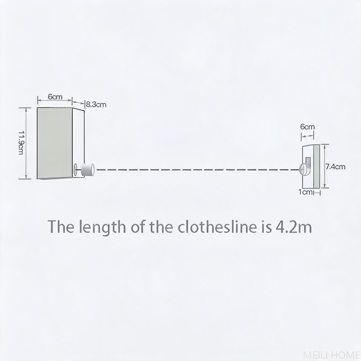 Telescopic Clothesline – 4.2M Retractable Wall-Mounted Clothes Drying Rope
