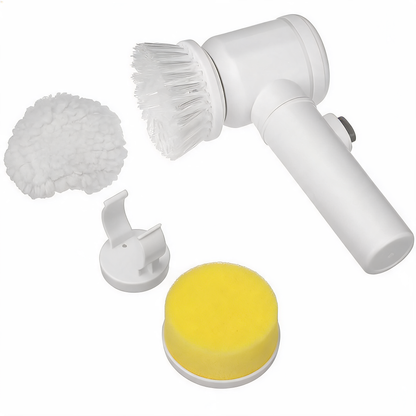 Cleaning Magic Electric Brush 5-in-1 with interchangeable cleaning heads
