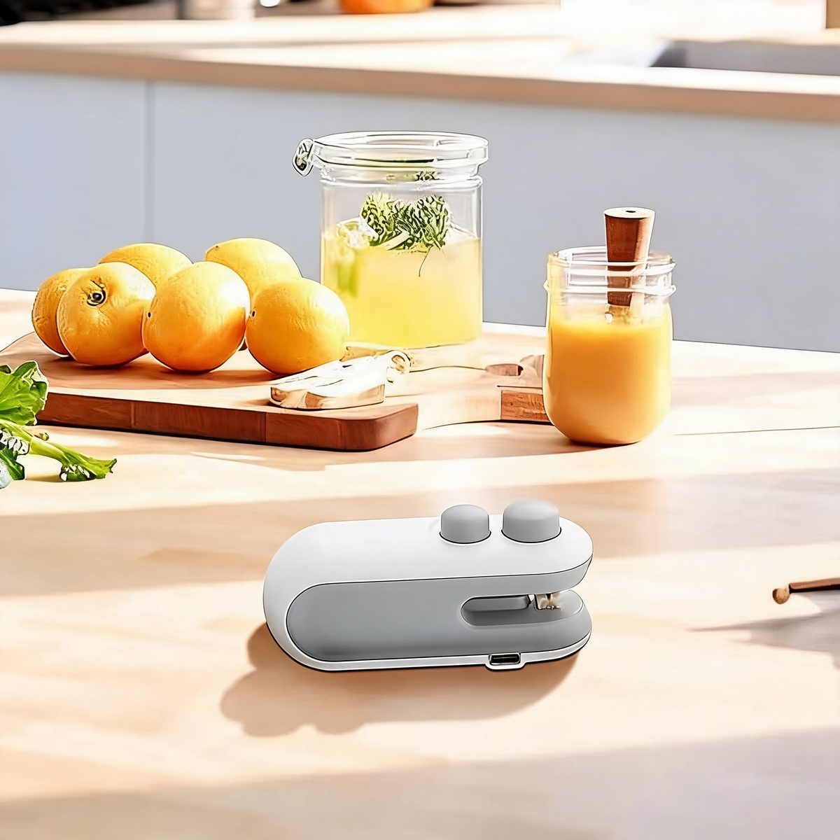 Portable mini sealing machine for resealing snack bags