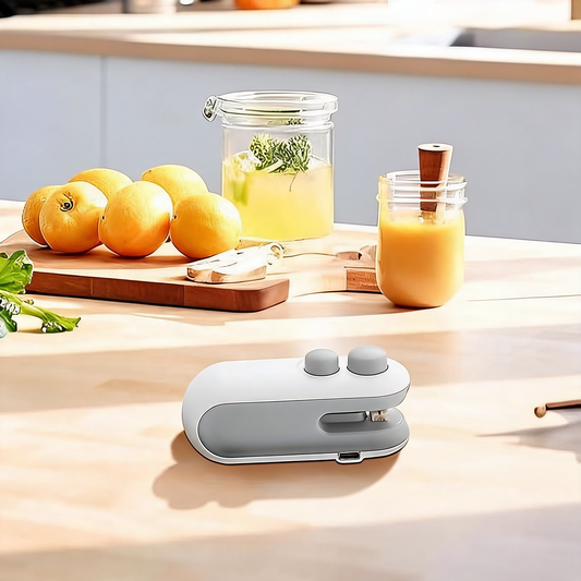 Portable mini sealing machine for resealing snack bags