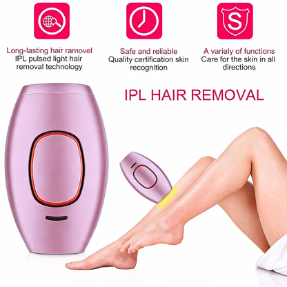 Portable IPL device for compatible body hair reduction